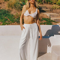 Ogilvie Linen Blend Pants White Petite