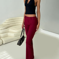 Kinkirk Flared Pants Burgundy