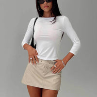 Born To Ride Mini Skirt Cream