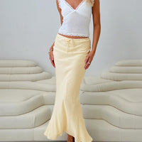 Mercer Linen Blend Maxi Skirt Lemon
