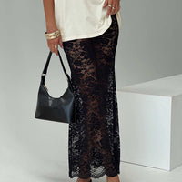 Lombardio Lace Maxi Skirt Black