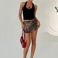 Tejano Mini Skirt Leopard Petite