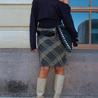 Shoreline Midi Skirt Blue Check