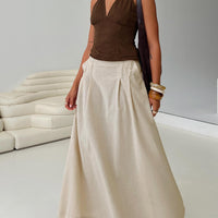 Bohemian Spirit Maxi Skirt Beige