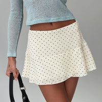 Sonsie Mini Skirt Cream