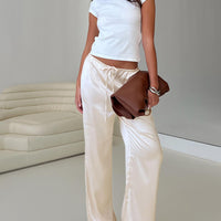Soulstar Satin Pants Champagne