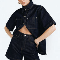 Whitaker Shorts Dark Denim