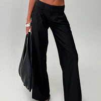 Two Lovers Low Rise Pants Black Petite