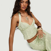 Aspyn Halter Top Sage