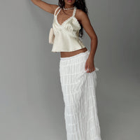 Estefania Maxi Skirt White