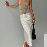 Priscella Asymmetrical Midi Skirt Multi