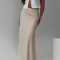 All In Maxi Skirt Beige