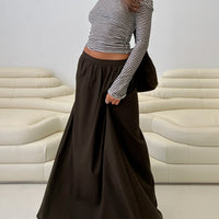 Hallee Maxi Skirt Brown