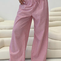 Holiday Tie Front Pants Red/White Stripe