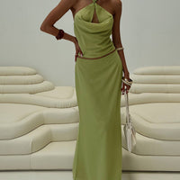 Eleganza Maxi Skirt Green