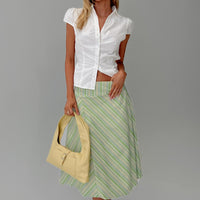 Vettie Midi Skirt Green Multi