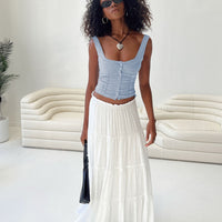 Mya Maxi Skirt White
