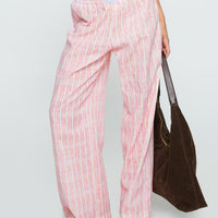 Beach House Pants Pink Stripe