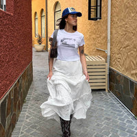 Miriah Maxi Skirt White Petite