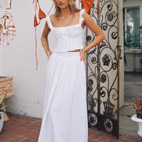 Valerio Maxi Skirt White