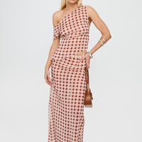Surina Skirt Peach Check