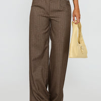 Broadcast Pants Beige Pinstripe