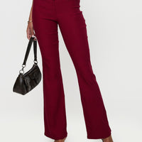 Kinkirk Flared Pants Burgundy