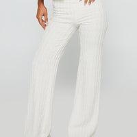 Leisure State Knit Pant White