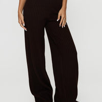 Montana Knit Pants Chocolate Brown