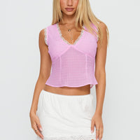 Wish Upon Broderie Mini Skirt White