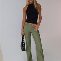 Kinkirk Flared Pants Olive Green