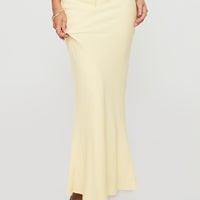 Mercer Linen Blend Maxi Skirt Lemon