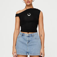 Nickei Denim Mini Skirt Light Wash