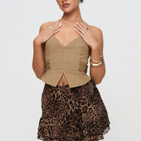 Luned Mini Skirt Leopard
