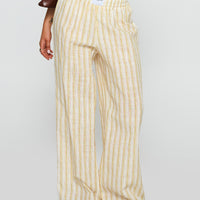 Beach House Pants Yellow Stripe