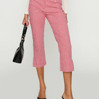 Mignonette Capri Pant Red Gingham