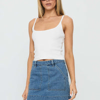 Hughes Mini Skirt Light Blue Denim