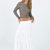 Miriah Maxi Skirt White Petite