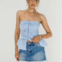 Miyuki Denim Mini Skirt Mid Wash
