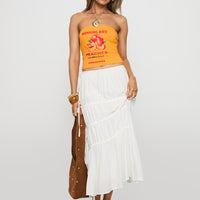 Perky Maxi Skirt White