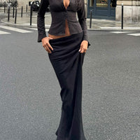 Jodie Maxi Skirt Black
