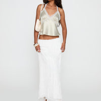 Estefania Maxi Skirt White