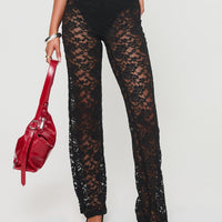 Peru Lace Pants Black