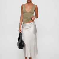Priscella Asymmetrical Midi Skirt Multi