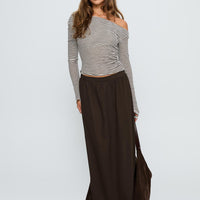Hallee Maxi Skirt Brown