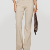 Kinkirk Flared Pants Taupe Petite