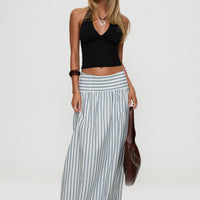 Find Your Love Flowy Maxi Skirt White
