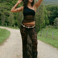 Lombardio Lace Maxi Skirt Black