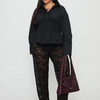 Peru Lace Pants Black Curve