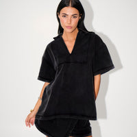 Rosemary Denim Skort Washed Black